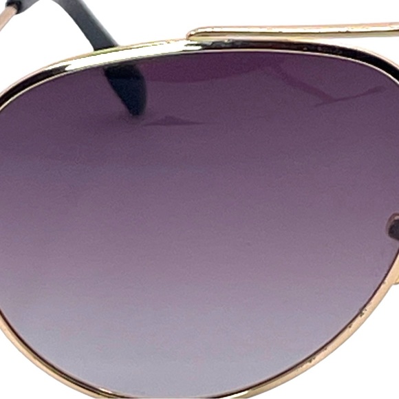 Gold Aviators Polarized Gradient Purple Lenses UNISEX - Picture 8 of 9
